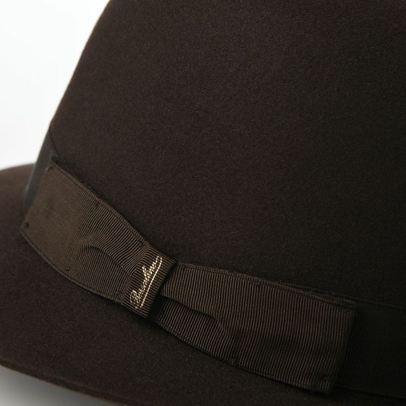 ボルサリーノのフェルトハット Alessandria Claudio Detachable Ribbon（アレッサンドリア クラウディオ デタッチャブル リボン） 390335 ブラウン