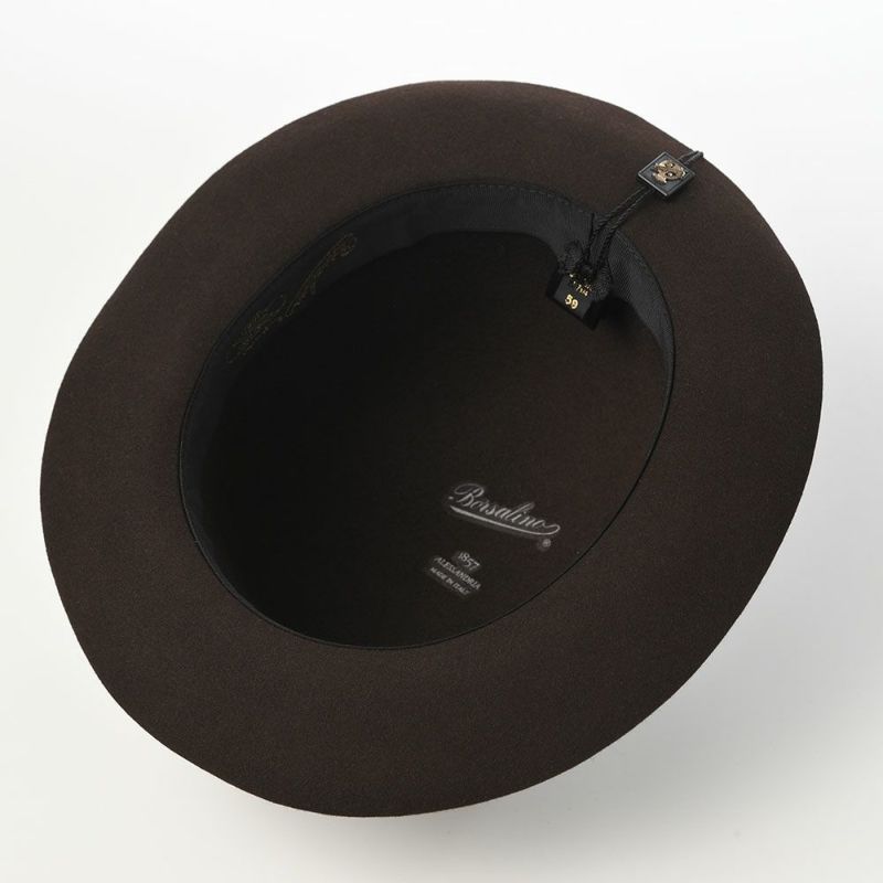 ボルサリーノのフェルトハット Alessandria Claudio Detachable Ribbon（アレッサンドリア クラウディオ デタッチャブル リボン） 390335 ブラウン