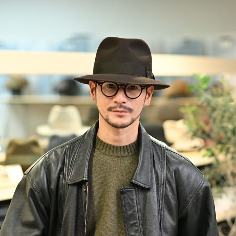 ボルサリーノのフェルトハット Alessandria Claudio Detachable Ribbon（アレッサンドリア クラウディオ デタッチャブル リボン） 390335 ブラウン