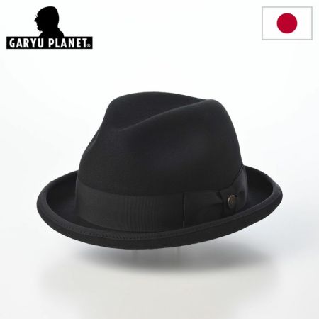 ガリュープラネットのフェルトハット Wool Felt Homburg（ウールフェルト ホンブルグ）626 ブラック