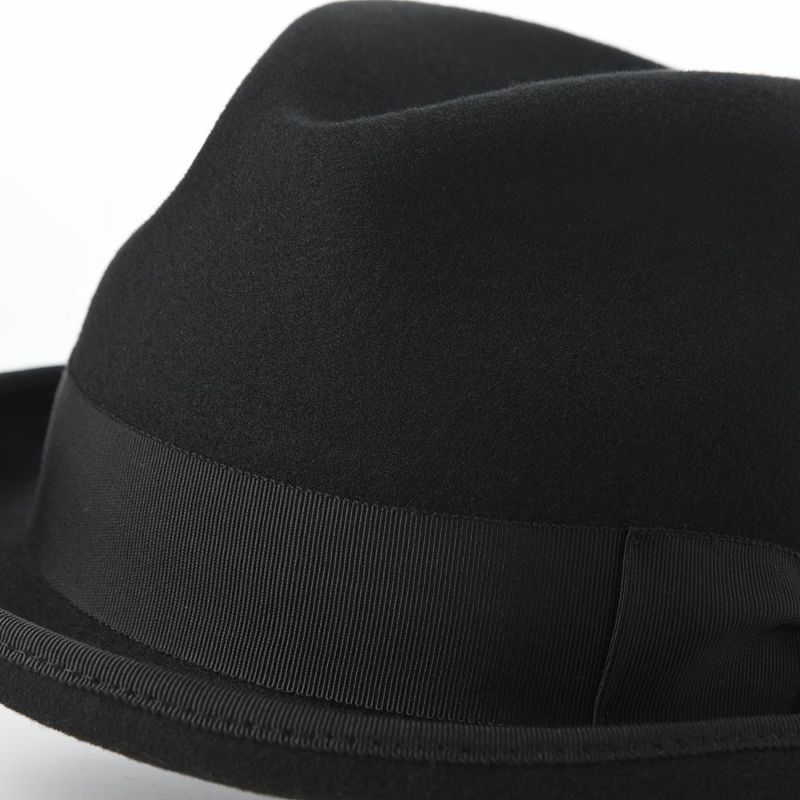 ガリュープラネットのフェルトハット Wool Felt Homburg（ウールフェルト ホンブルグ）626 ブラック