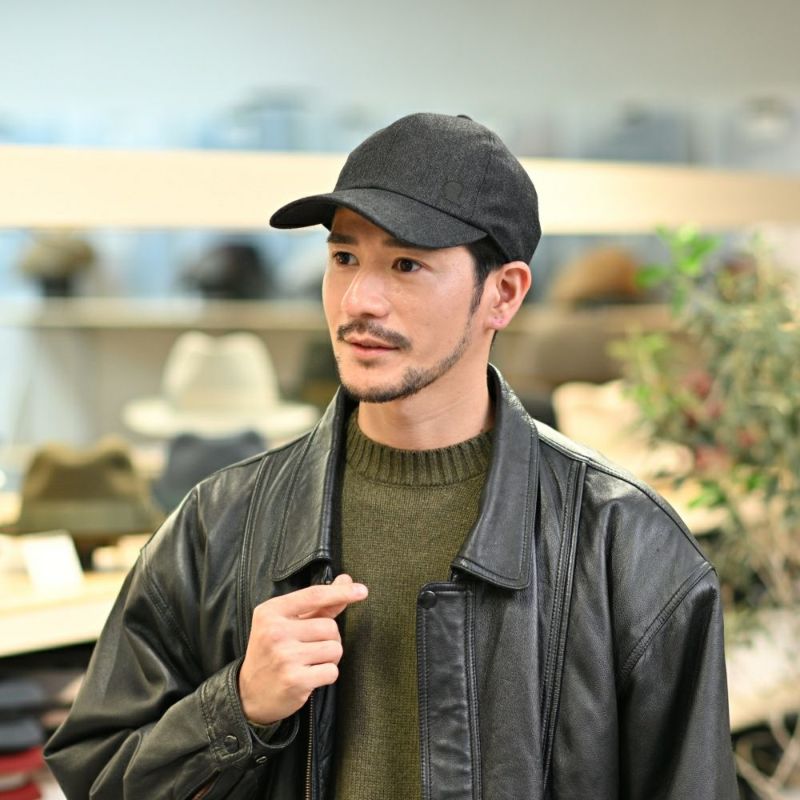 ガリュープラネットのキャップ Washable Tweed Cap（ウォッシャブルツイード キャップ）810 チャコール