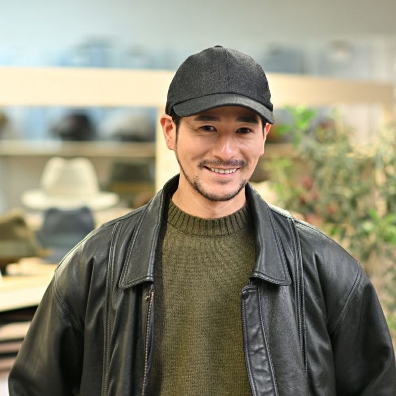 ガリュープラネットのキャップ Washable Tweed Cap（ウォッシャブルツイード キャップ）810 チャコール