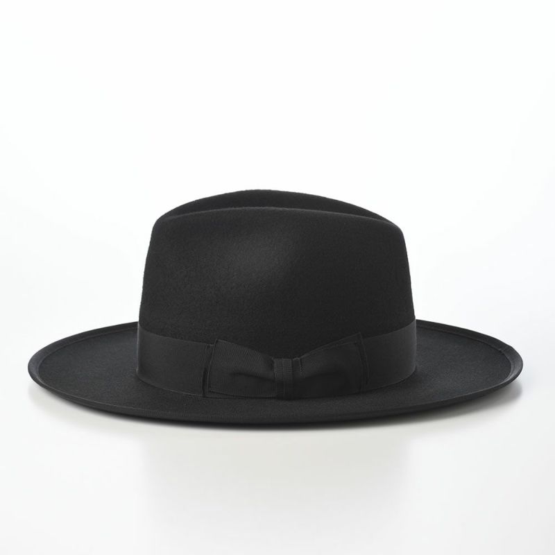 ステットソンのフェルトハット WOOL FELT LONG FLAT BRIM（ウールフェルト ロングフラットブリム） SE827 ブラック