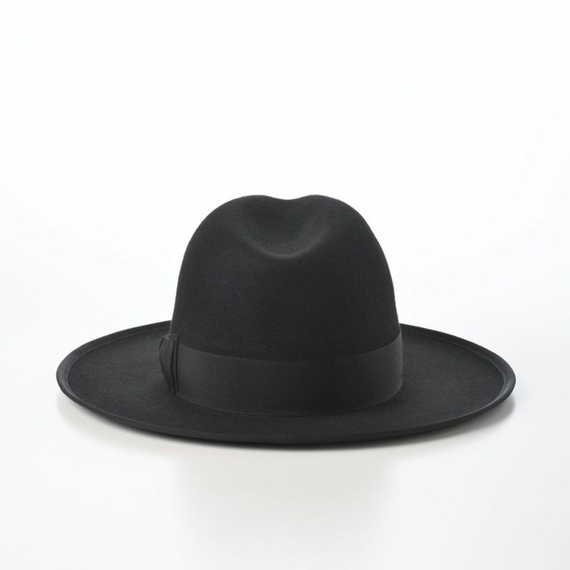 ステットソンのフェルトハット WOOL FELT LONG FLAT BRIM（ウールフェルト ロングフラットブリム） SE827 ブラック