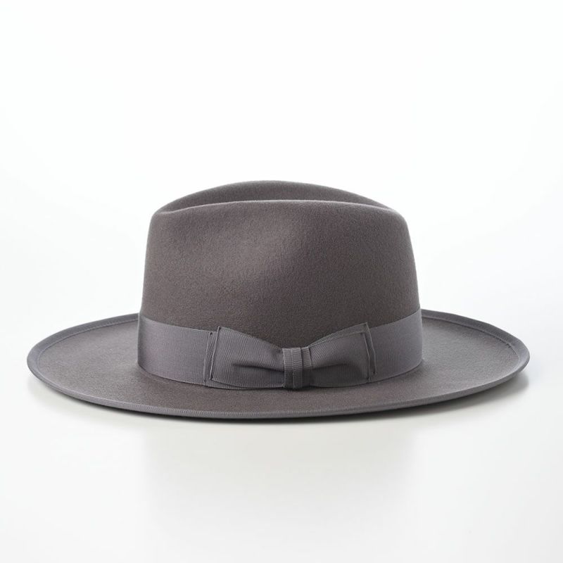 ステットソンのフェルトハット WOOL FELT LONG FLAT BRIM（ウールフェルト ロングフラットブリム） SE827 チャコール