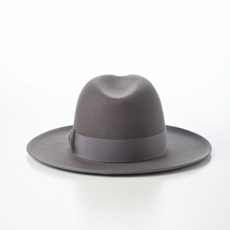 ステットソンのフェルトハット WOOL FELT LONG FLAT BRIM（ウールフェルト ロングフラットブリム） SE827 チャコール