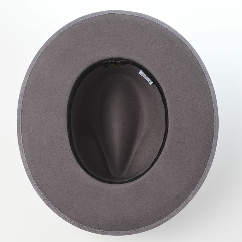 ステットソンのフェルトハット WOOL FELT LONG FLAT BRIM（ウールフェルト ロングフラットブリム） SE827 チャコール