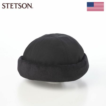 ステットソンのロールキャップ CORDUROY FISHERMAN CAP（コーデュロイ フィッシャーマン キャップ） SE832 ブラック
