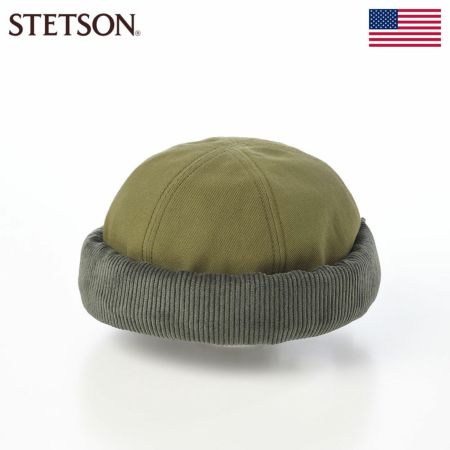 ステットソンのロールキャップ CORDUROY FISHERMAN CAP（コーデュロイ フィッシャーマン キャップ） SE832 カーキ