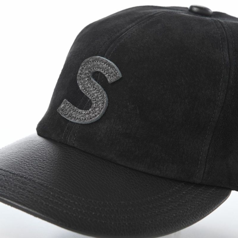 ステットソンのキャップ ONE TONE LEATHER CAP（ワントーン レザー キャップ） SE844 ブラック