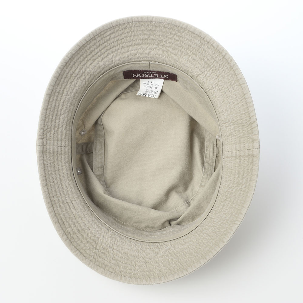 ステットソンの布帛ソフトハット COTTON OVERDYE WASHED HAT（コットンオーバーダイウォッシュドハット） SE076 オリーブ