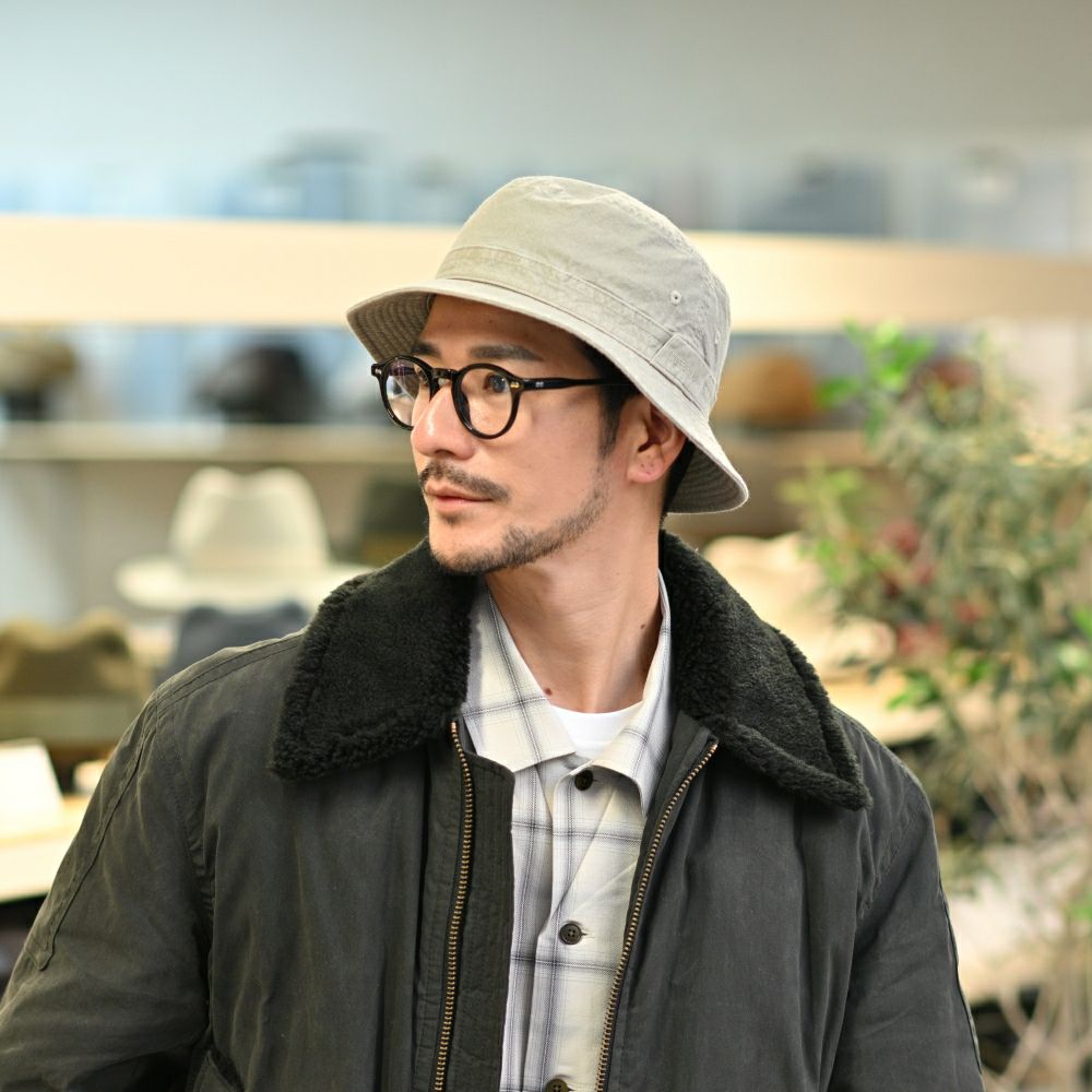 ステットソンの布帛ソフトハット COTTON OVERDYE WASHED HAT（コットンオーバーダイウォッシュドハット） SE076 オリーブ