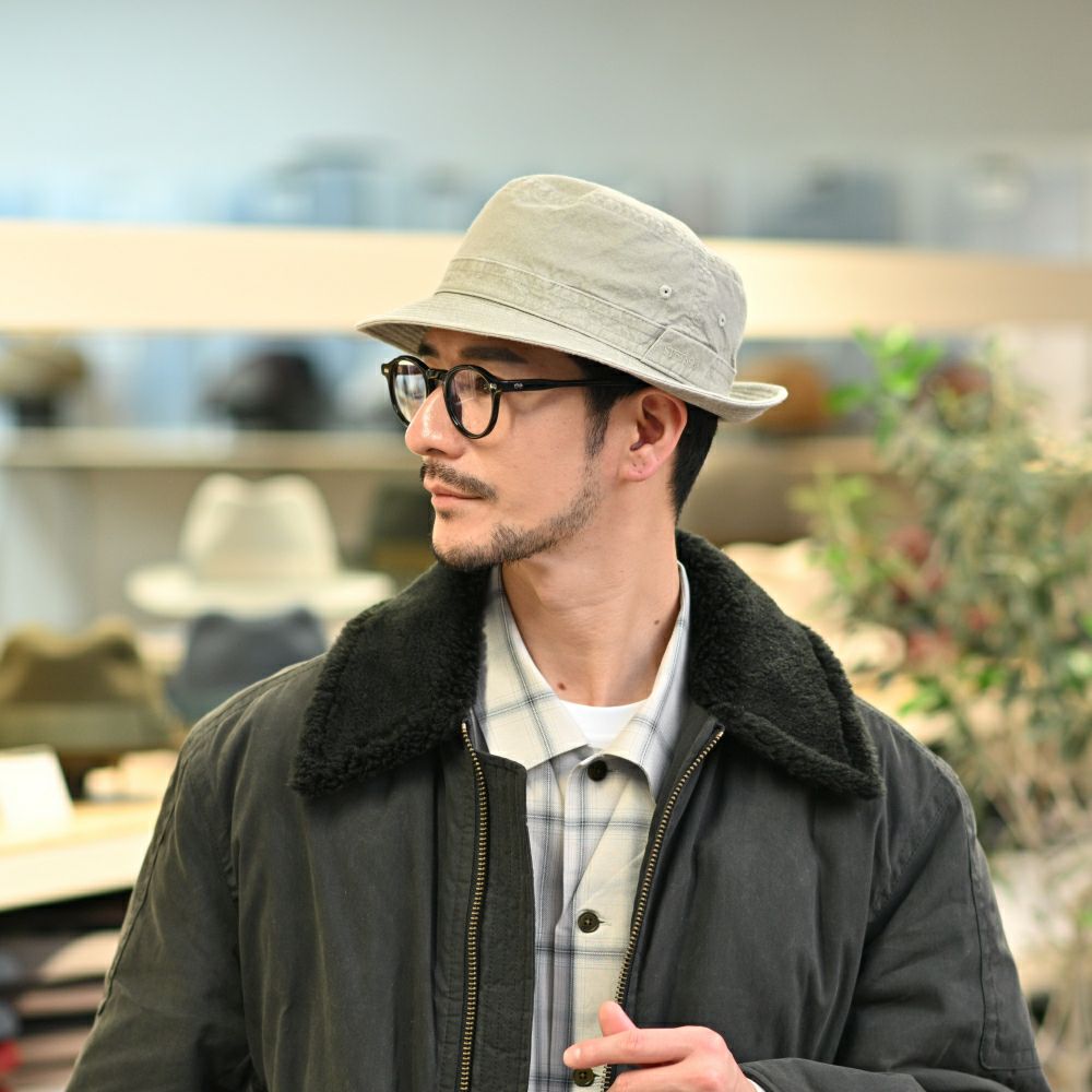 ステットソンの布帛ソフトハット COTTON OVERDYE WASHED HAT（コットンオーバーダイウォッシュドハット） SE076 オリーブ