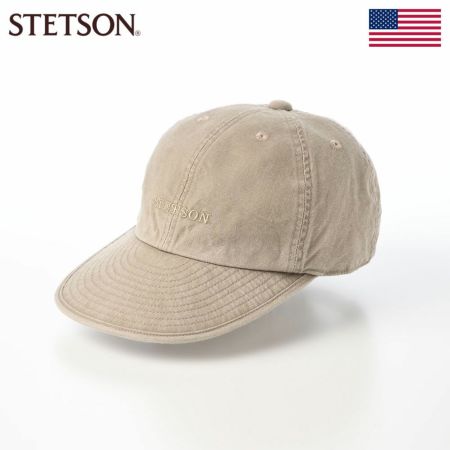 ステットソンのキャップ COTTON OVERDYE WASHED CAP（コットンオーバーダイウォッシュドキャップ） SE077 ベージュ
