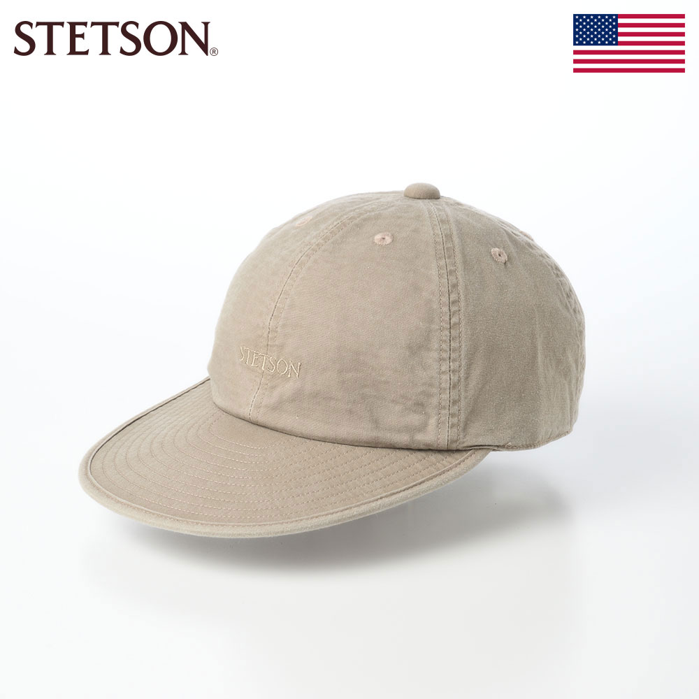 ステットソンのキャップ COTTON OVERDYE WASHED CAP（コットンオーバーダイウォッシュドキャップ） SE077 ベージュ