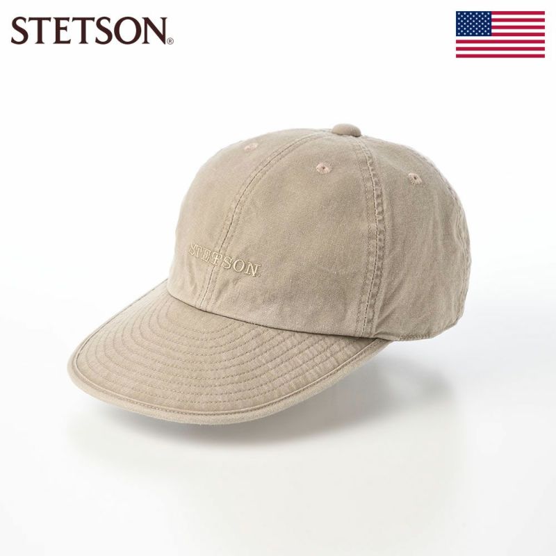 ステットソンのキャップ COTTON OVERDYE WASHED CAP（コットンオーバーダイウォッシュドキャップ） SE077 ベージュ