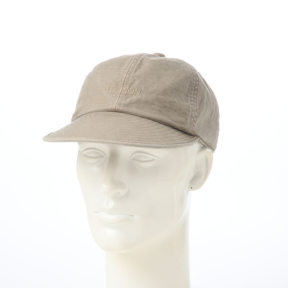 ステットソンのキャップ COTTON OVERDYE WASHED CAP（コットンオーバーダイウォッシュドキャップ） SE077 ベージュ