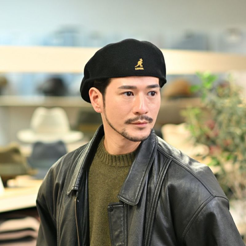 カンゴールのハンチング WOOL 504（ウール） ブラックゴールド