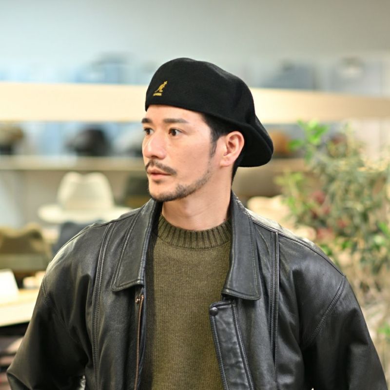 カンゴールのハンチング WOOL 504（ウール） ブラックゴールド