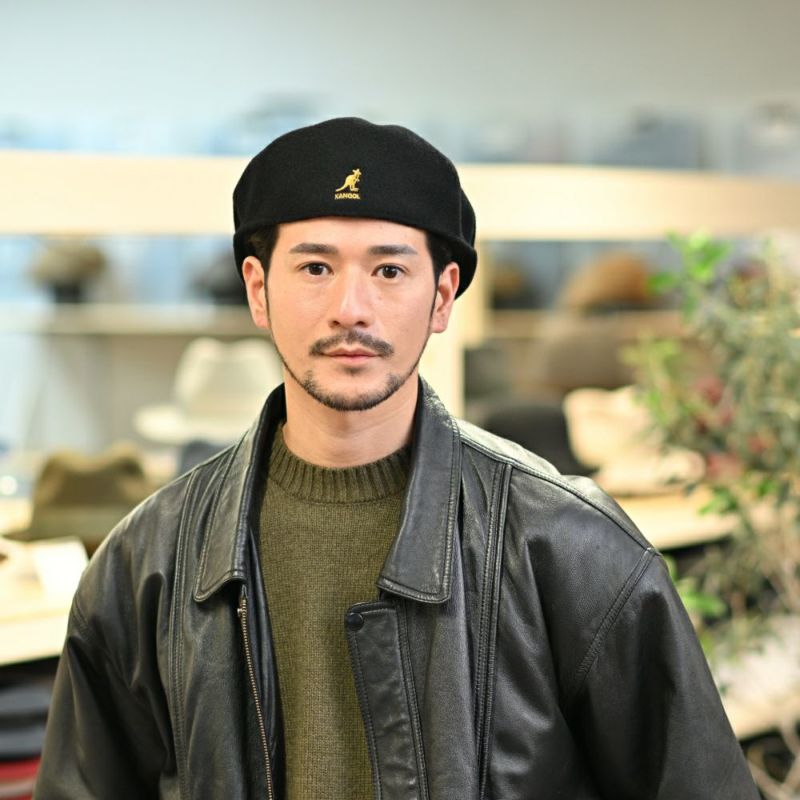 カンゴールのハンチング WOOL 504（ウール） ブラックゴールド