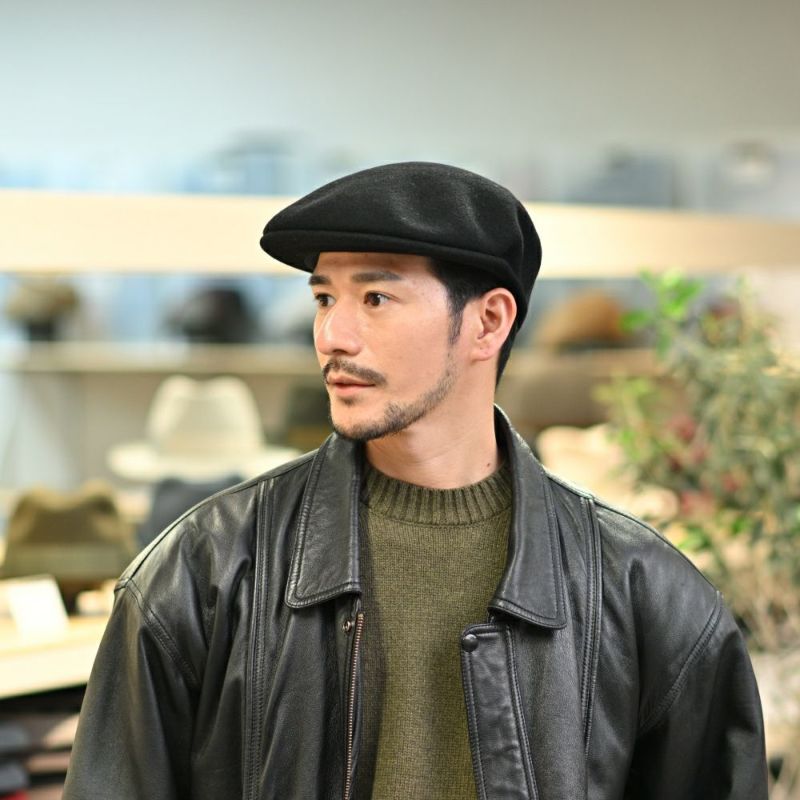 カンゴールのハンチング WOOL 504（ウール） ブラックゴールド