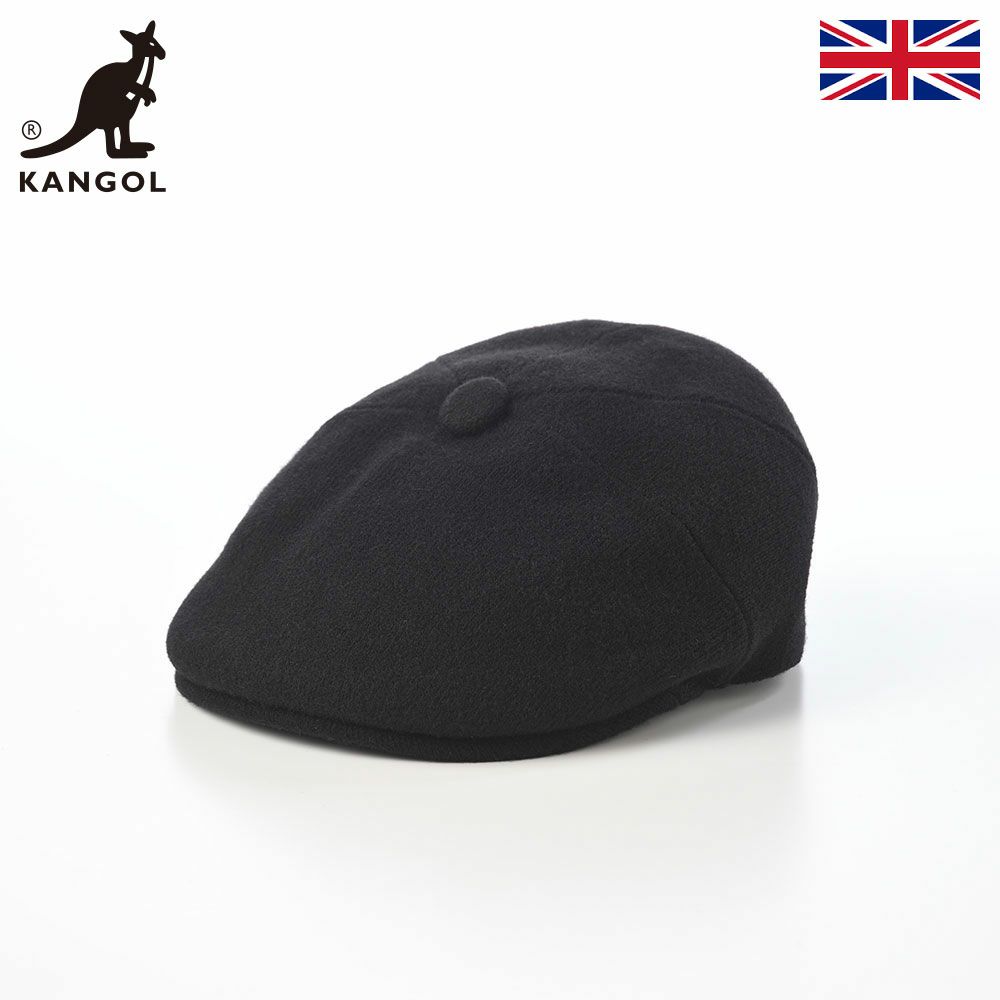 カンゴールのハンチング WOOL PANEL 575（ウールパネル） ブラック