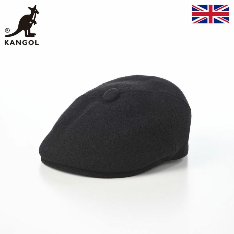 カンゴールのハンチング WOOL PANEL 575（ウールパネル） ブラック