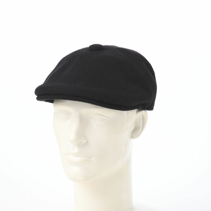 カンゴールのハンチング WOOL PANEL 575（ウールパネル） ブラック