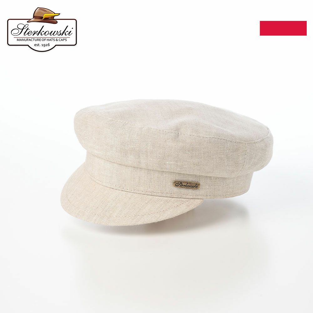ステルコフスキーのマリンキャップ Fiddler Linen（フィドラー リネン） ベージュ