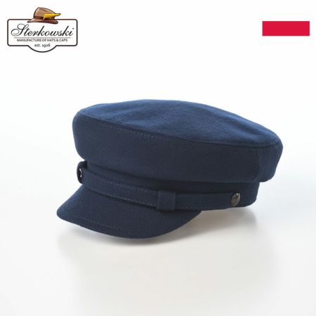 ステルコフスキーのマリンキャップ Maciejowka Wool（マチェヨフカ ウール） ネイビー