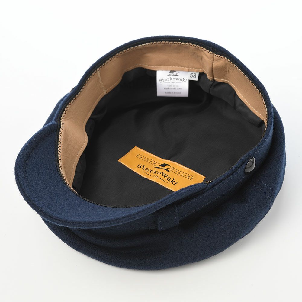 ステルコフスキーのマリンキャップ Maciejowka Wool（マチェヨフカ ウール） ネイビー