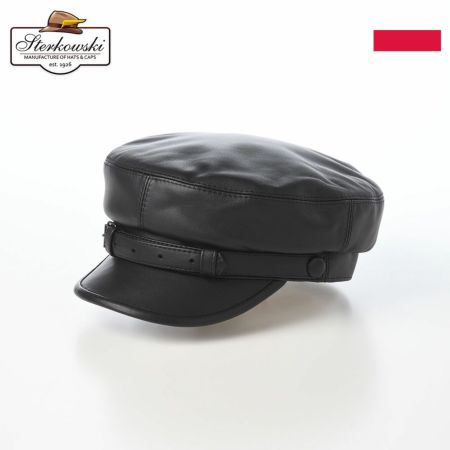 ステルコフスキーのマリンキャップ Danube Leather（ドナウ レザー） ブラック