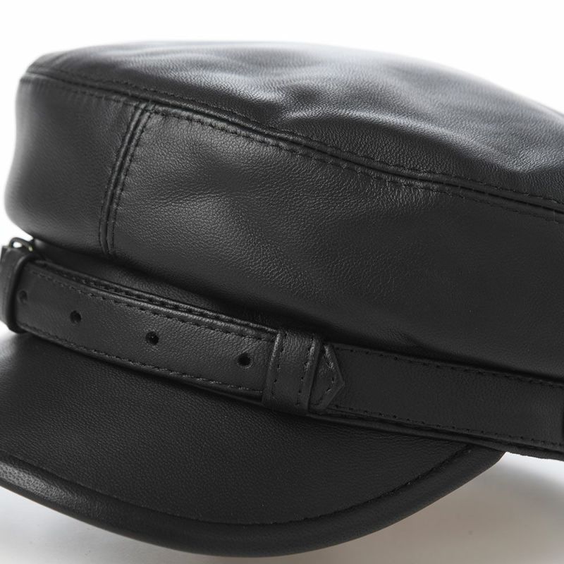 ステルコフスキーのマリンキャップ Danube Leather（ドナウ レザー） ブラック