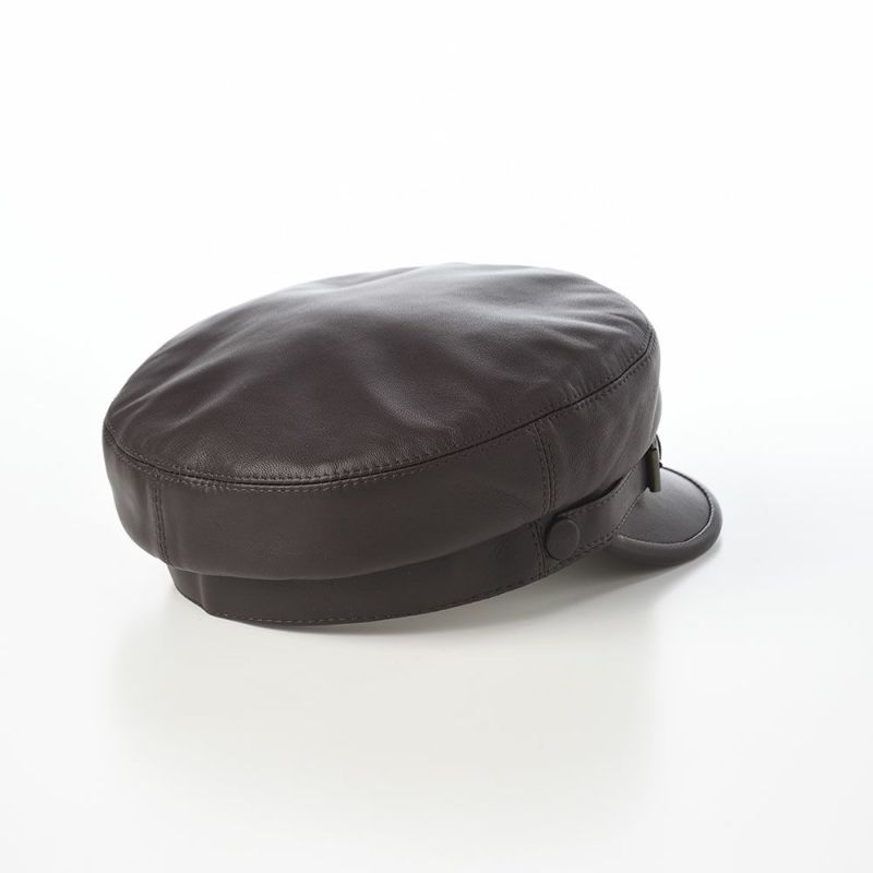ステルコフスキーのマリンキャップ Danube Leather（ドナウ レザー） ダークブラウン