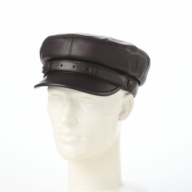 ステルコフスキーのマリンキャップ Danube Leather（ドナウ レザー） ダークブラウン