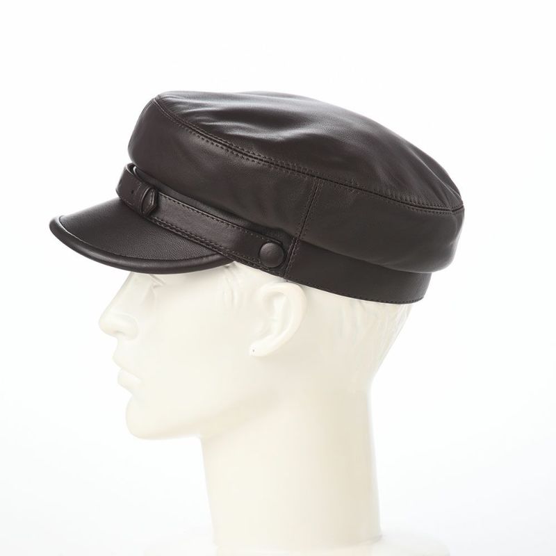ステルコフスキーのマリンキャップ Danube Leather（ドナウ レザー） ダークブラウン