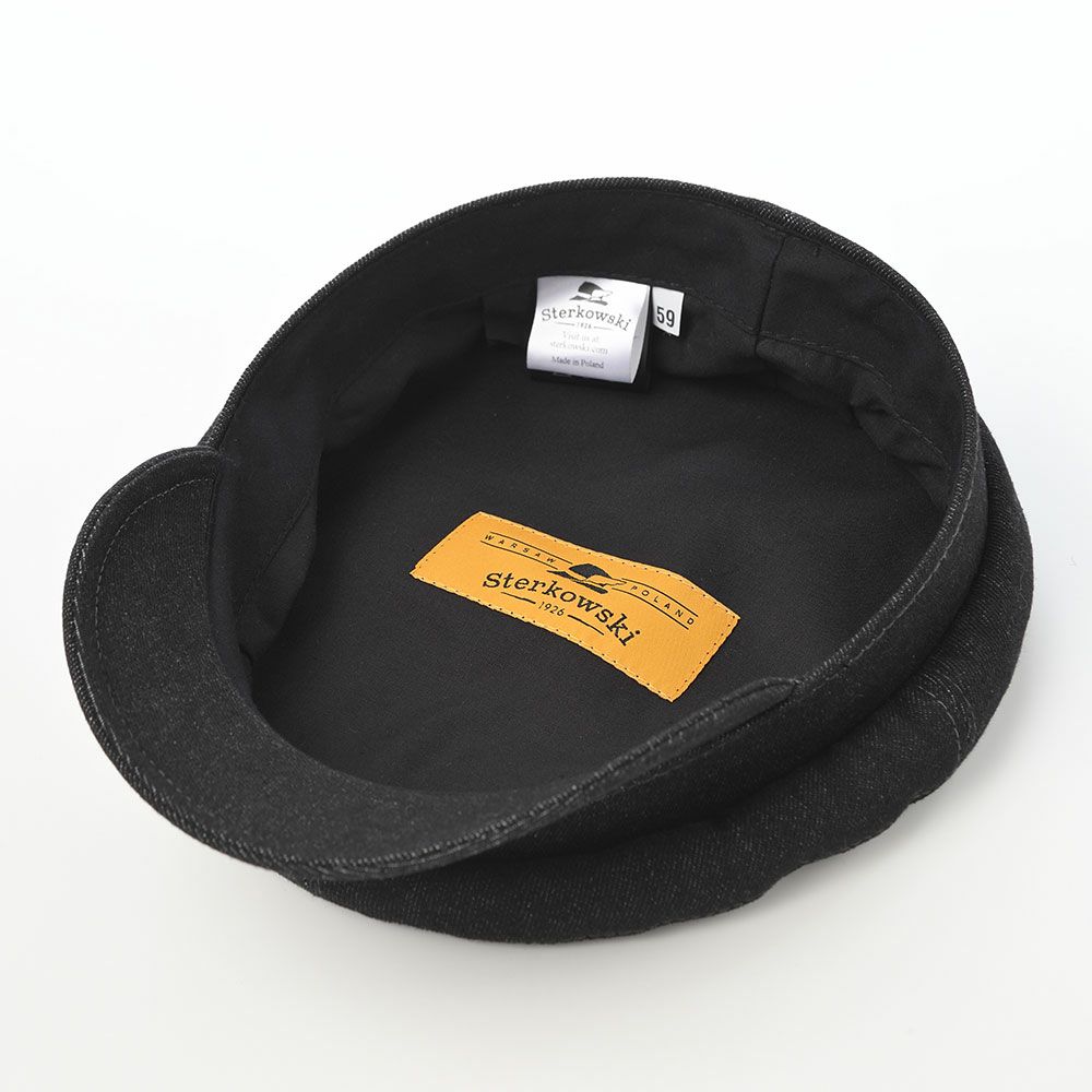 ステルコフスキーのマリンキャップ Trawler Denim（トローラー デニム） ブラック