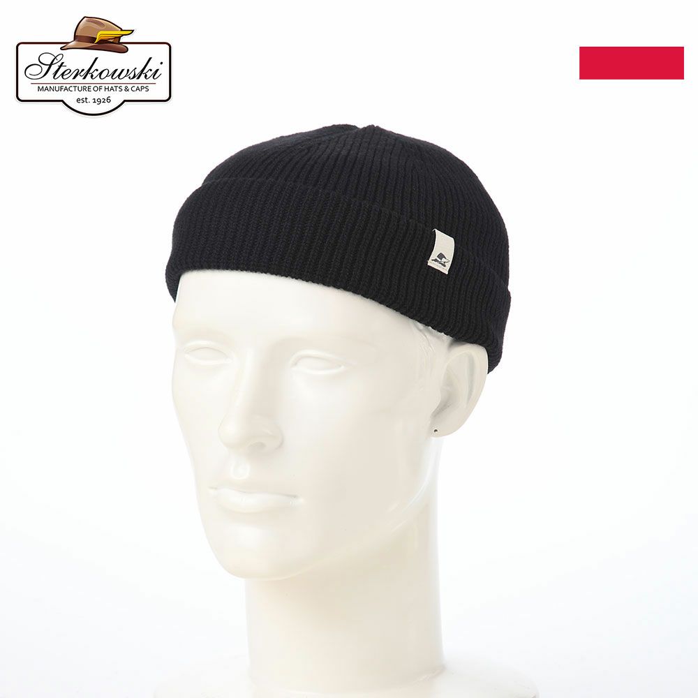 ステルコフスキーのニット帽 Duke Cashmere Mix Knit（デューク カシミヤミックス ニット） ブラック