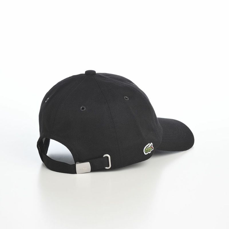 ラコステのキャップ BRIM PRINT CAP（ブリムプリントキャップ） L1381 ブラック
