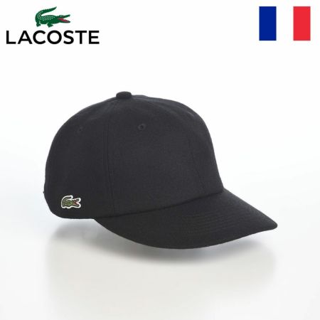 ラコステのキャップ FLANNEL CAP（フランネルキャップ） L1384 ブラック