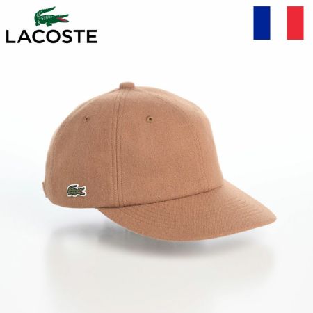 ラコステのキャップ FLANNEL CAP（フランネルキャップ） L1384 キャメル