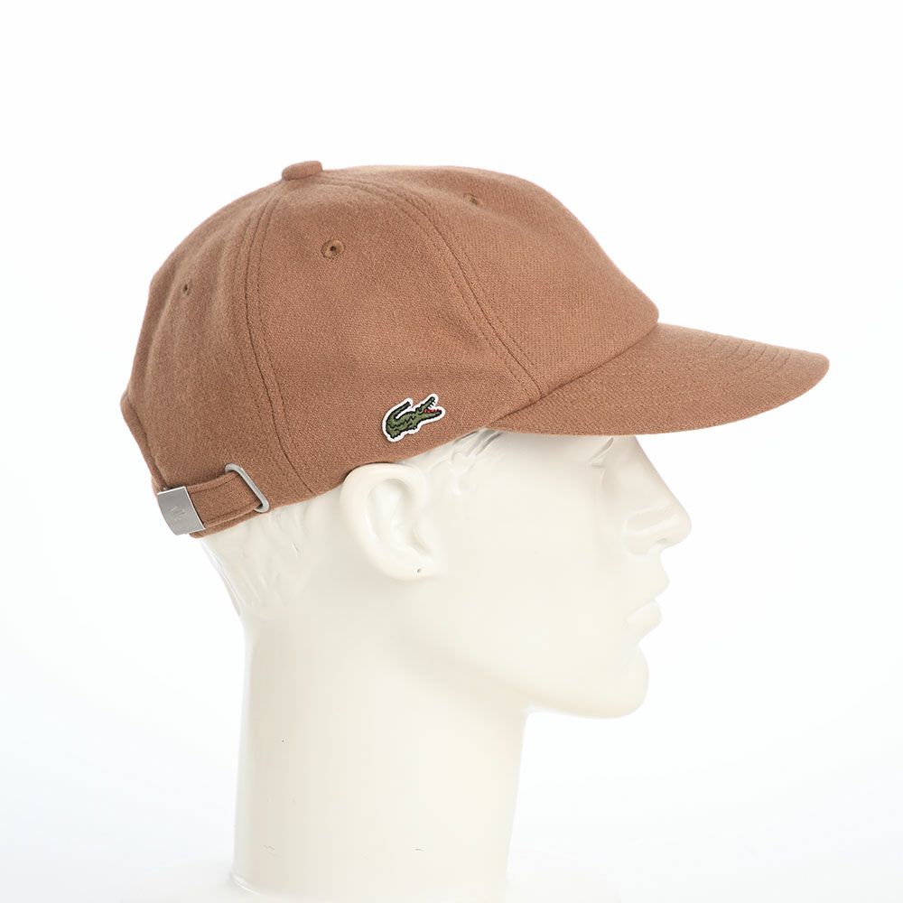 ラコステのキャップ FLANNEL CAP（フランネルキャップ） L1384 キャメル