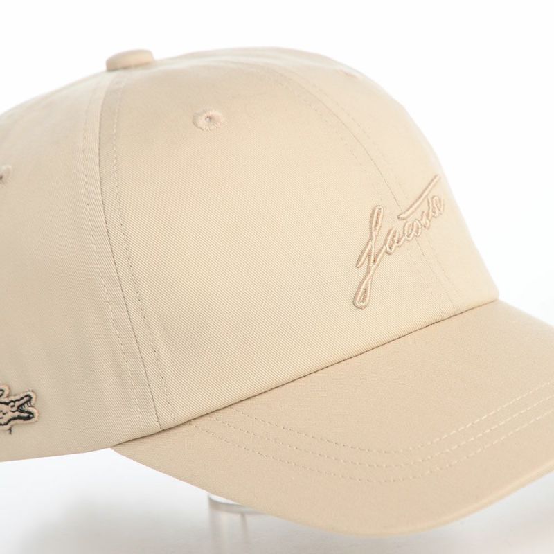 ラコステのキャップ TONE ON TONE EMB CAP（トーンオントーン エンブロイダリー キャップ） L7152 ベージュ