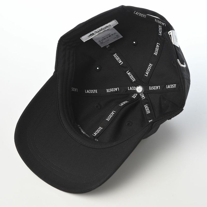 ラコステのキャップ TONE ON TONE EMB CAP（トーンオントーン エンブロイダリー キャップ） L7152 ブラック