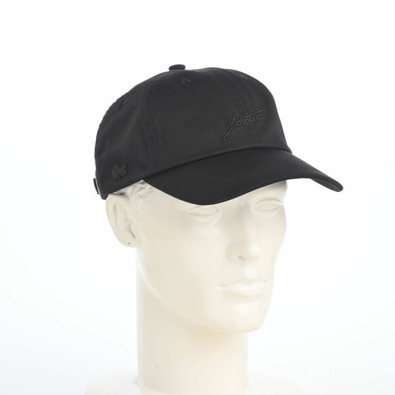 ラコステのキャップ TONE ON TONE EMB CAP（トーンオントーン エンブロイダリー キャップ） L7152 ブラック