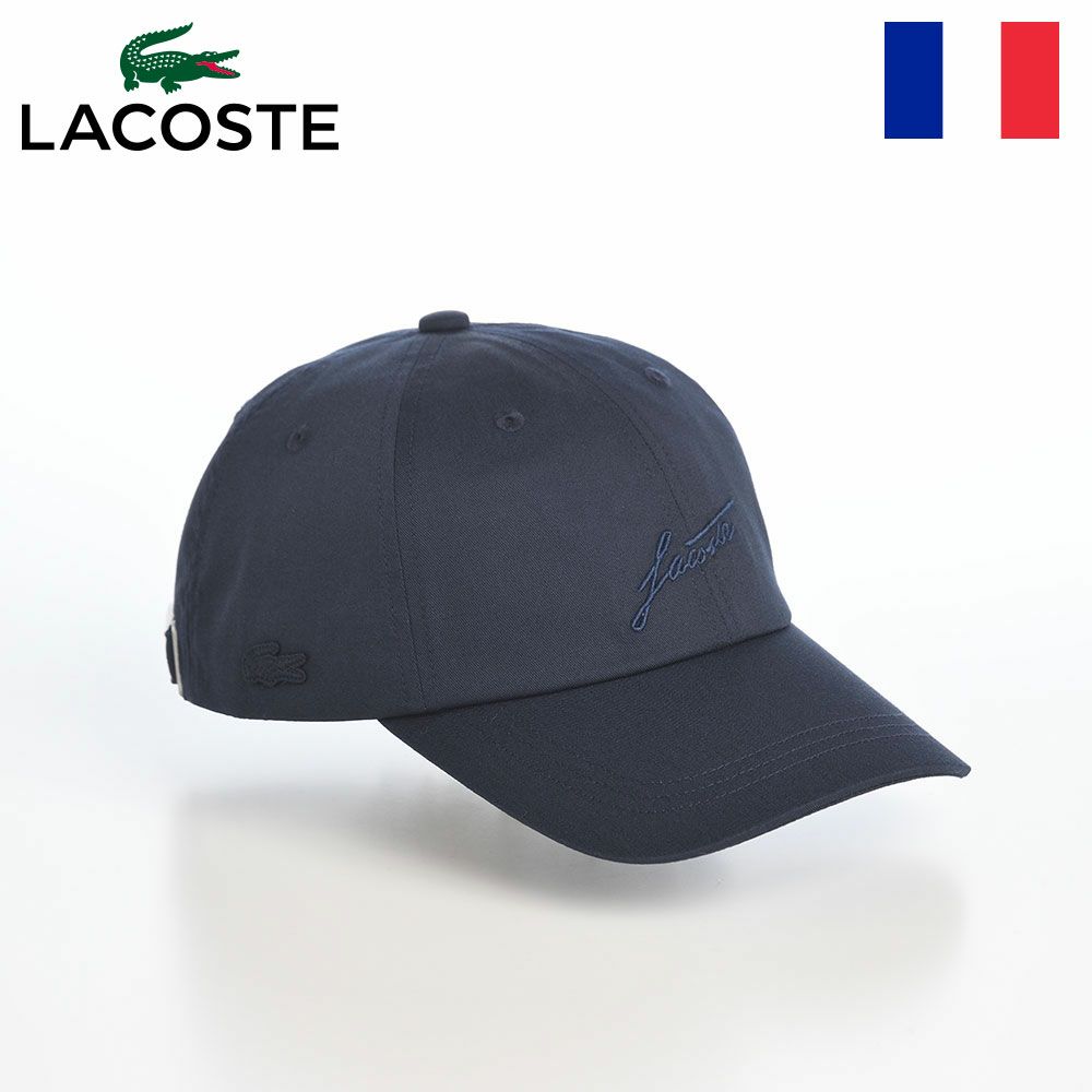ラコステのキャップ TONE ON TONE EMB CAP（トーンオントーン エンブロイダリー キャップ） L7152 ネイビー