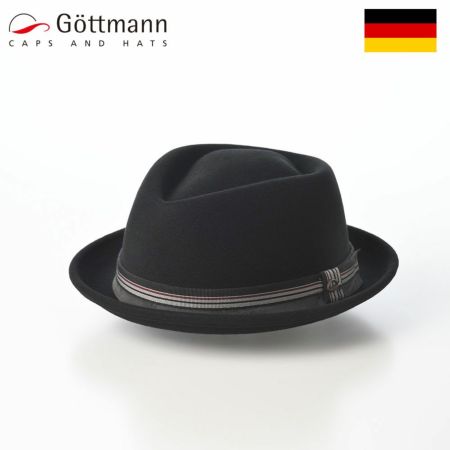 ゴットマンのフェルトハット Leather Ribbon Wool Hat（レザーリボン ウールハット） G12375 ブラック