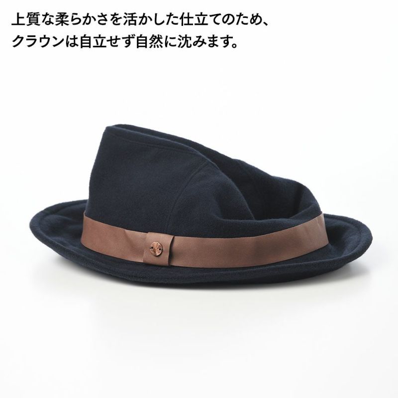 モーノのハット Brushed cotton soft hat（ブラッシュドコットン ソフトハット） ネイビー