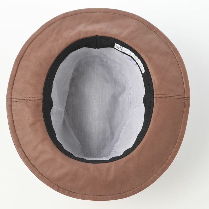 モーノのソフトハット Long brim paper cloth ＆ leather mannish（ロングブリムペーパークロス＆レザーマニッシュ） ブラウン